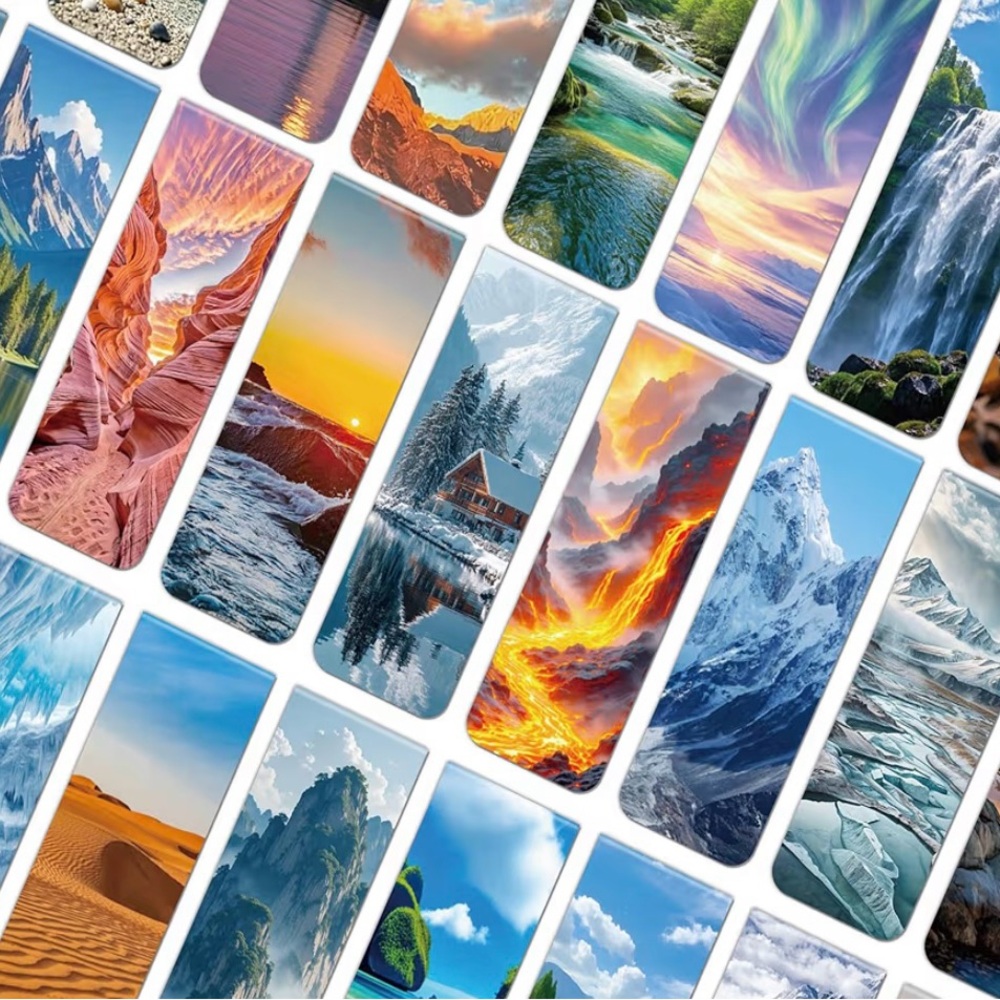 🍪 Scenic Nature Magnetic Bookmarks - Assorted Set of 6 - Picture 6 of 6